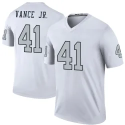 Men's Greedy Vance Jr. Las Vegas Raiders No.41 Legend Color Rush Jersey - White