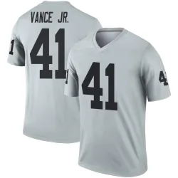 Men's Greedy Vance Jr. Las Vegas Raiders No.41 Legend Inverted Silver Jersey