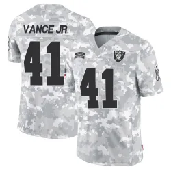 Men's Greedy Vance Jr. Las Vegas Raiders No.41 Limited 2024 Salute to Service Jersey - Arctic Camo