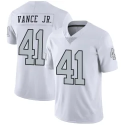 Men's Greedy Vance Jr. Las Vegas Raiders No.41 Limited Color Rush Jersey - White