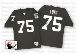 Men's Howie Long Las Vegas Raiders No.75 Authentic Team Color Throwback Jersey - Black