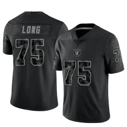 Men's Howie Long Las Vegas Raiders No.75 Limited Reflective Jersey - Black