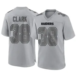 Men's Hudson Clark Las Vegas Raiders No.38 Game Atmosphere Fashion Jersey - Gray