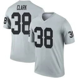 Men's Hudson Clark Las Vegas Raiders No.38 Legend Inverted Silver Jersey
