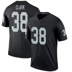 Men's Hudson Clark Las Vegas Raiders No.38 Legend Jersey - Black