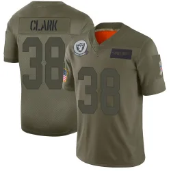 Men's Hudson Clark Las Vegas Raiders No.38 Limited 2019 Salute to Service Jersey - Camo