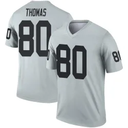 Men's Ian Thomas Las Vegas Raiders No.80 Legend Inverted Silver Jersey
