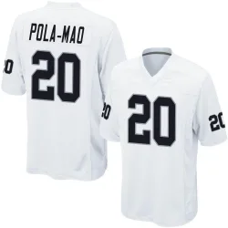 Men's Isaiah Pola-Mao Las Vegas Raiders No.20 Game Jersey - White