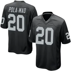 Men's Isaiah Pola-Mao Las Vegas Raiders No.20 Game Team Color Jersey - Black