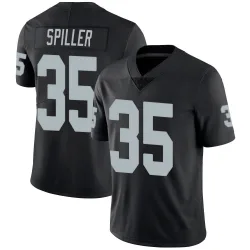 Men's Isaiah Spiller Las Vegas Raiders No.35 Limited Team Color Vapor Untouchable Jersey - Black