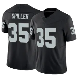 Men's Isaiah Spiller Las Vegas Raiders No.35 Limited Vapor F.U.S.E. Jersey - Black