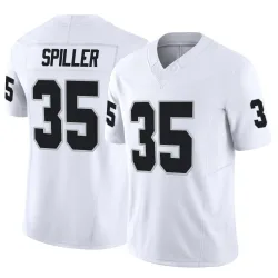 Men's Isaiah Spiller Las Vegas Raiders No.35 Limited Vapor F.U.S.E. Jersey - White