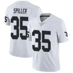 Men's Isaiah Spiller Las Vegas Raiders No.35 Limited Vapor Untouchable Jersey - White