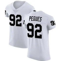 Men's JJ Pegues Las Vegas Raiders No.92 Elite Vapor Untouchable Jersey - White