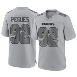 Men's JJ Pegues Las Vegas Raiders No.92 Game Atmosphere Fashion Jersey - Gray
