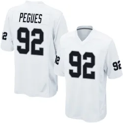 Men's JJ Pegues Las Vegas Raiders No.92 Game Jersey - White