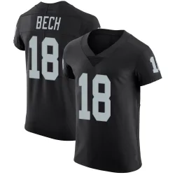 Men's Jack Bech Las Vegas Raiders No.18 Elite Team Color Vapor Untouchable Jersey - Black