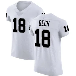 Men's Jack Bech Las Vegas Raiders No.18 Elite Vapor Untouchable Jersey - White