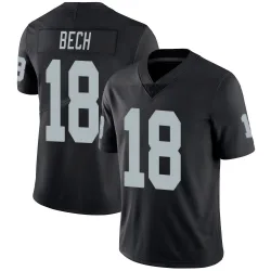 Men's Jack Bech Las Vegas Raiders No.18 Limited Team Color Vapor Untouchable Jersey - Black