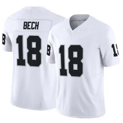 Men's Jack Bech Las Vegas Raiders No.18 Limited Vapor F.U.S.E. Jersey - White