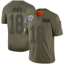 Men's Jack Jones Las Vegas Raiders No.18 Limited 2019 Salute to Service Jersey - Camo