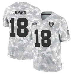 Men's Jack Jones Las Vegas Raiders No.18 Limited 2024 Salute to Service Jersey - Arctic Camo