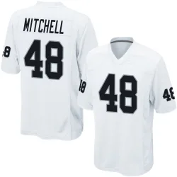 Men's Jackson Mitchell Las Vegas Raiders No.48 Game Jersey - White
