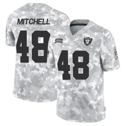 Men's Jackson Mitchell Las Vegas Raiders No.48 Limited 2024 Salute to Service Jersey - Arctic Camo