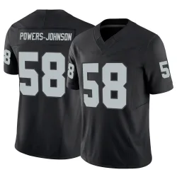 Men's Jackson Powers-Johnson Las Vegas Raiders No.58 Limited Vapor F.U.S.E. Jersey - Black