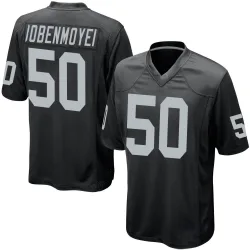 Men's Jacob Bobenmoyer Las Vegas Raiders No.50 Game Team Color Jersey - Black