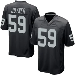 Men's Jah Joyner Las Vegas Raiders No.59 Game Team Color Jersey - Black
