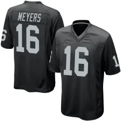 Men's Jakobi Meyers Las Vegas Raiders No.16 Game Team Color Jersey - Black