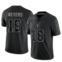 Men's Jakobi Meyers Las Vegas Raiders No.16 Limited Reflective Jersey - Black