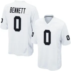 Men's Jakorian Bennett Las Vegas Raiders No.0 Game Jersey - White