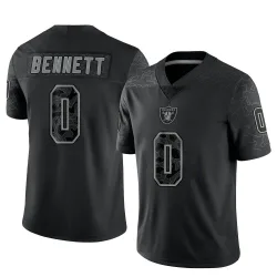 Men's Jakorian Bennett Las Vegas Raiders No.0 Limited Reflective Jersey - Black