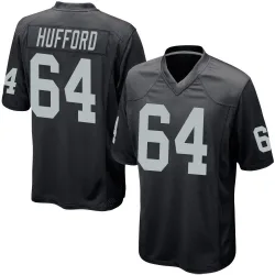 Men's Jarrod Hufford Las Vegas Raiders No.64 Game Team Color Jersey - Black