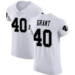 Men's Jaydon Grant Las Vegas Raiders No.40 Elite Vapor Untouchable Jersey - White
