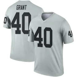 Men's Jaydon Grant Las Vegas Raiders No.40 Legend Inverted Silver Jersey