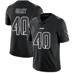 Men's Jaydon Grant Las Vegas Raiders No.40 Limited Jersey - Black Impact