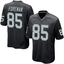 Men's Jeff Foreman Las Vegas Raiders No.85 Game Team Color Jersey - Black