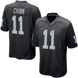Men's Jeremy Chinn Las Vegas Raiders No.11 Game Team Color Jersey - Black