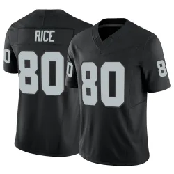 Men's Jerry Rice Las Vegas Raiders No.80 Limited Vapor F.U.S.E. Jersey - Black