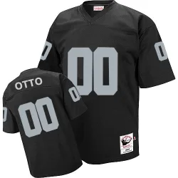 Men's Jim Otto Las Vegas Raiders No.00 Authentic Team Color Throwback Jersey - Black