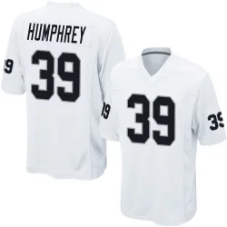 Men's John Humphrey Las Vegas Raiders No.39 Game Jersey - White