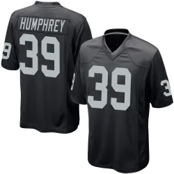 Men's John Humphrey Las Vegas Raiders No.39 Game Team Color Jersey - Black
