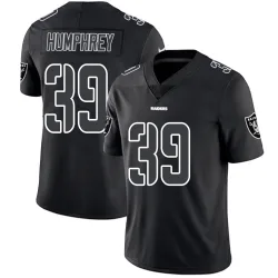 Men's John Humphrey Las Vegas Raiders No.39 Limited Jersey - Black Impact