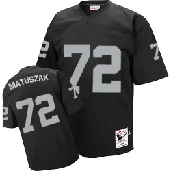 Men's John Matuszak Las Vegas Raiders No.72 Authentic Team Color Throwback Jersey - Black
