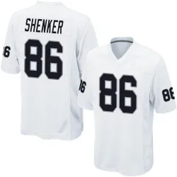 Men's John Samuel Shenker Las Vegas Raiders No.86 Game Jersey - White