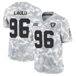 Men's Jonah Laulu Las Vegas Raiders No.96 Limited 2024 Salute to Service Jersey - Arctic Camo