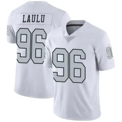Men's Jonah Laulu Las Vegas Raiders No.96 Limited Color Rush Jersey - White